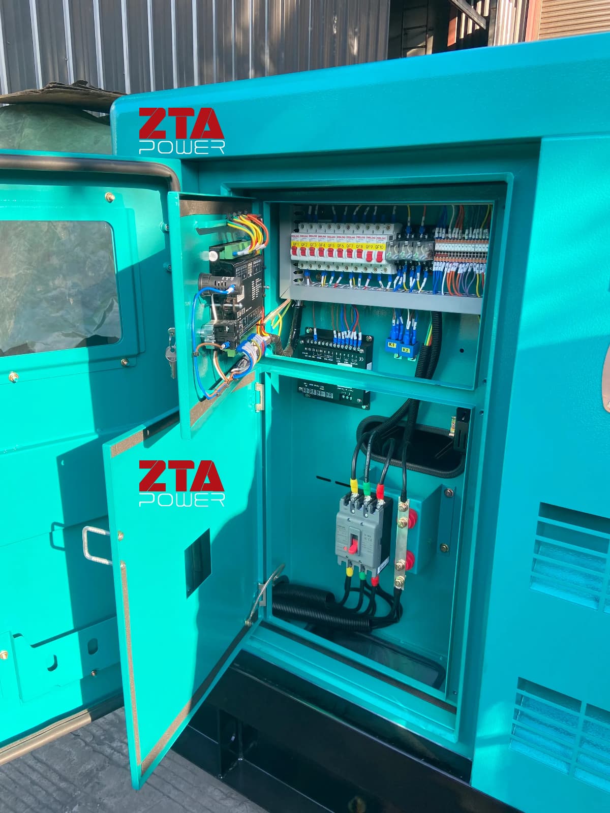 Generator Set Control panel And Circuit Breaker